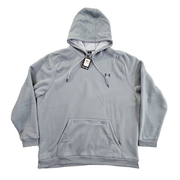 Men's Under Armour Fleece Pro Kanga Hoodie Grey Size 4XL MSRP $75.00 NWT 1389342 - Picture 1 of 15